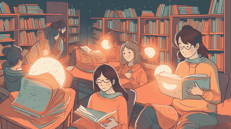 Language learners delving into intricacies of grammar theory