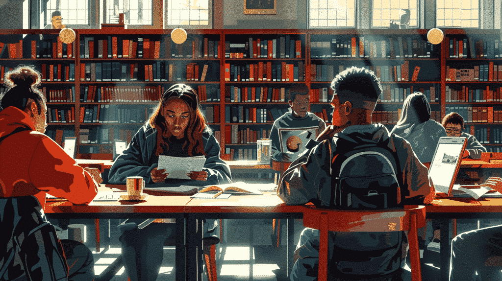 AI bring language innovation to students at library.