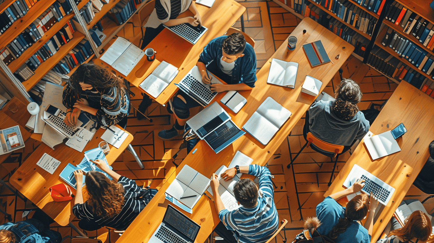 Library aiding students in mastering new languages.