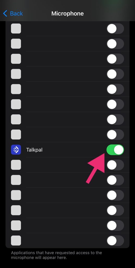 Part 4 of step-by-step instructions on how to turn on microphone access on iPhone