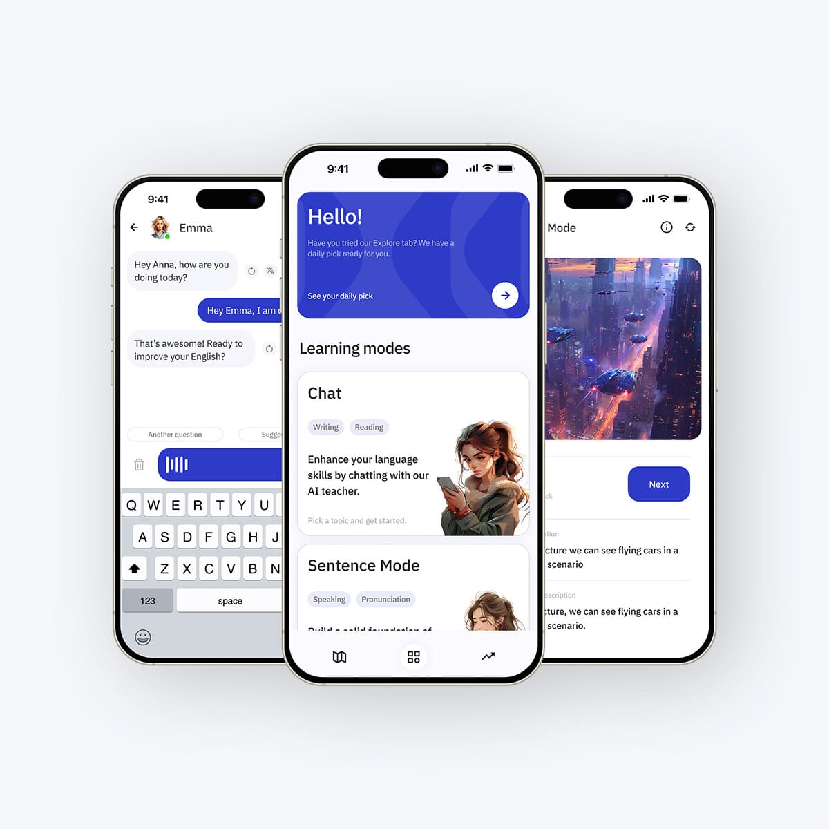 Language learning app features