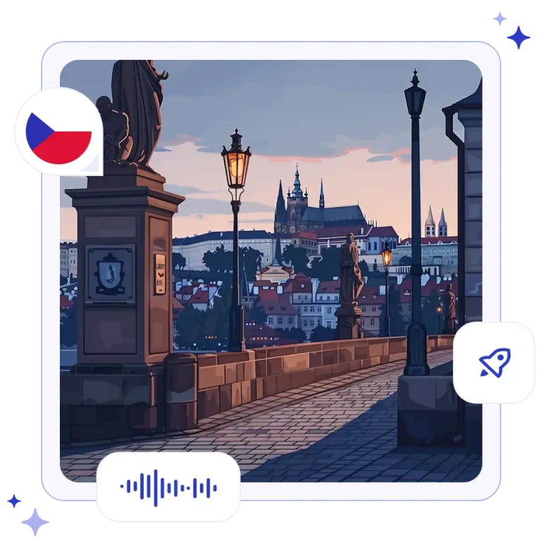 The historic Charles Bridge lined with Gothic statues, with Prague Castle rising in the background in the Czech Republic.