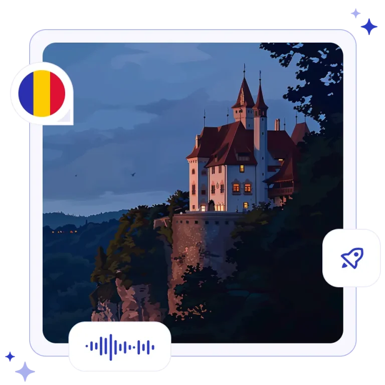 The imposing Gothic architecture of Bran Castle perched on a misty, rocky cliffside in Transylvania, Romania.