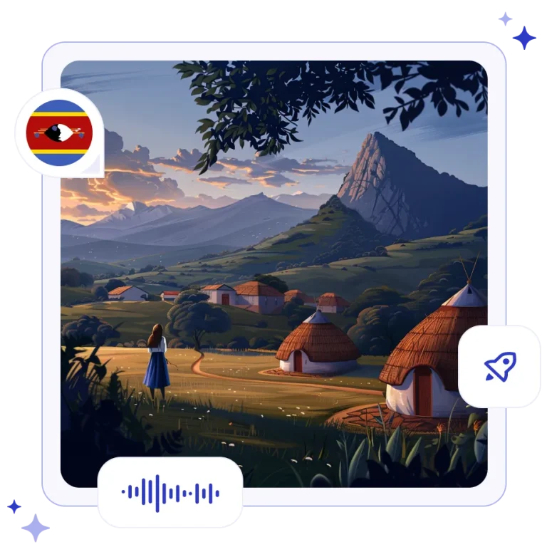 Traditional woven grass beehive huts nestled peacefully in the vibrant green Ezulwini Valley of Eswatini.