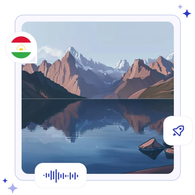 The crystal-clear turquoise waters of Iskanderkul Lake reflecting the majestic snow-capped Fann Mountains of Tajikistan.