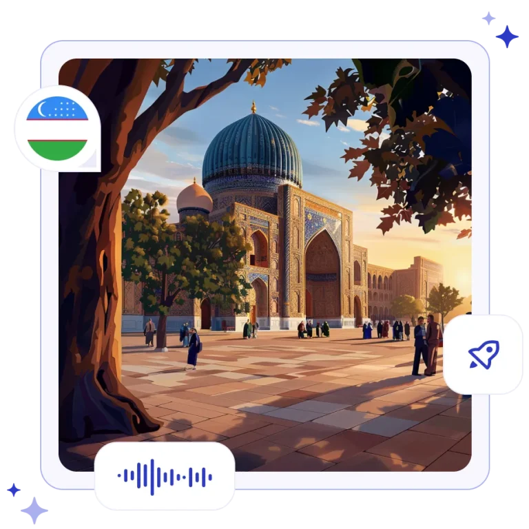 Three massive ancient Silk Road madrasas covered in turquoise mosaic tiles at Registan Square in Samarkand, Uzbekistan.