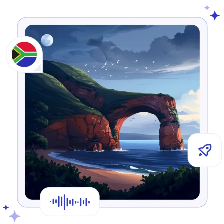The dramatic "Hole in the Wall" rock formation resting in the wild, turquoise waters of the Eastern Cape in South Africa.